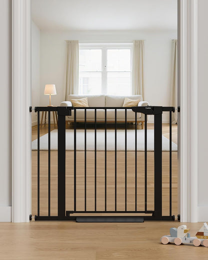 Mom'S Choice Awards Winner- 29.7"-51.5" Baby Gate Extra Wide, Safety Dog Gate for Stairs, Easy Walk Thru Auto Close Pet Gates for the House, Doorways, Child Gate Includes 4 Wall Cups,White